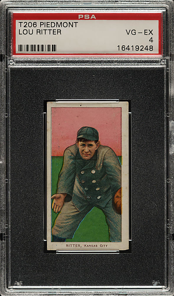 1909-1911 T206 White Border Lou Ritter PSA VG-EX 4