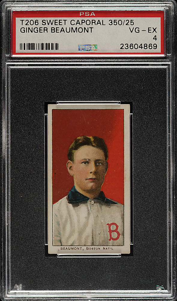 1909-1911 T206 White Border Ginger Beaumont PSA VG-EX 4