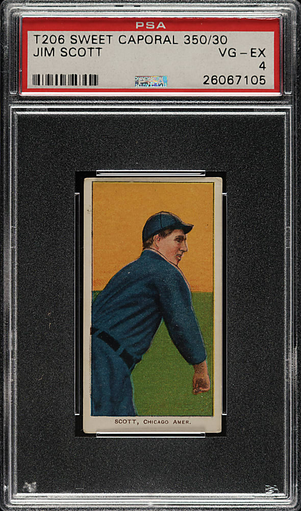 1909-1911 T206 White Border Jim Scott PSA VG-EX 4
