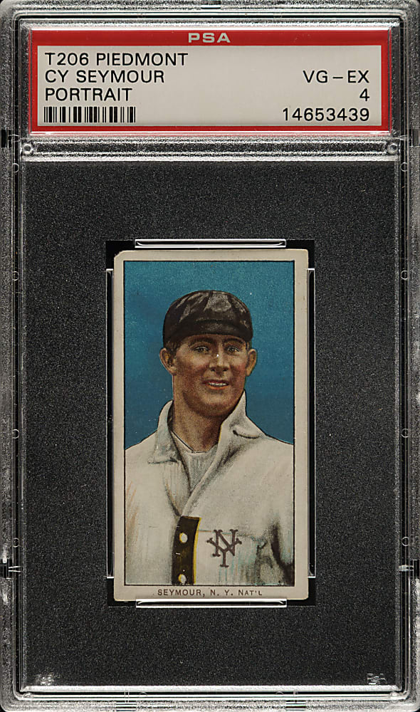 1909-1911 T206 White Border Cy Seymour Portrait PSA VG-EX 4