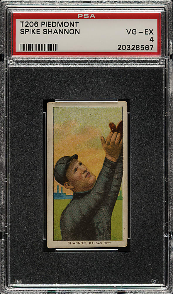 1909-1911 T206 White Border Spike Shannon PSA VG-EX 4