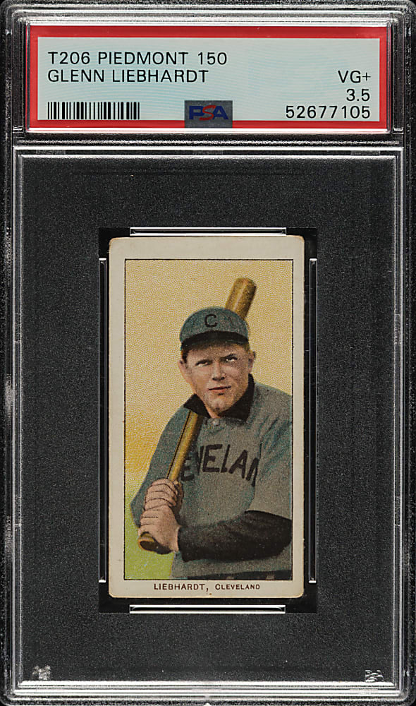 1909-1911 T206 White Border Glenn Liebhardt PSA VG+ 3.5