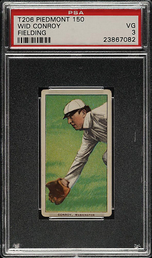 1909-1911 T206 White Border Wid Conroy Fielding PSA VG 3
