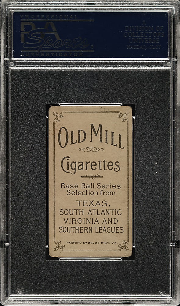 1909-1911 T206 White Border Scoops Carey Southern Leaguer PSA GOOD+ 2.5  - Old Mill  Back