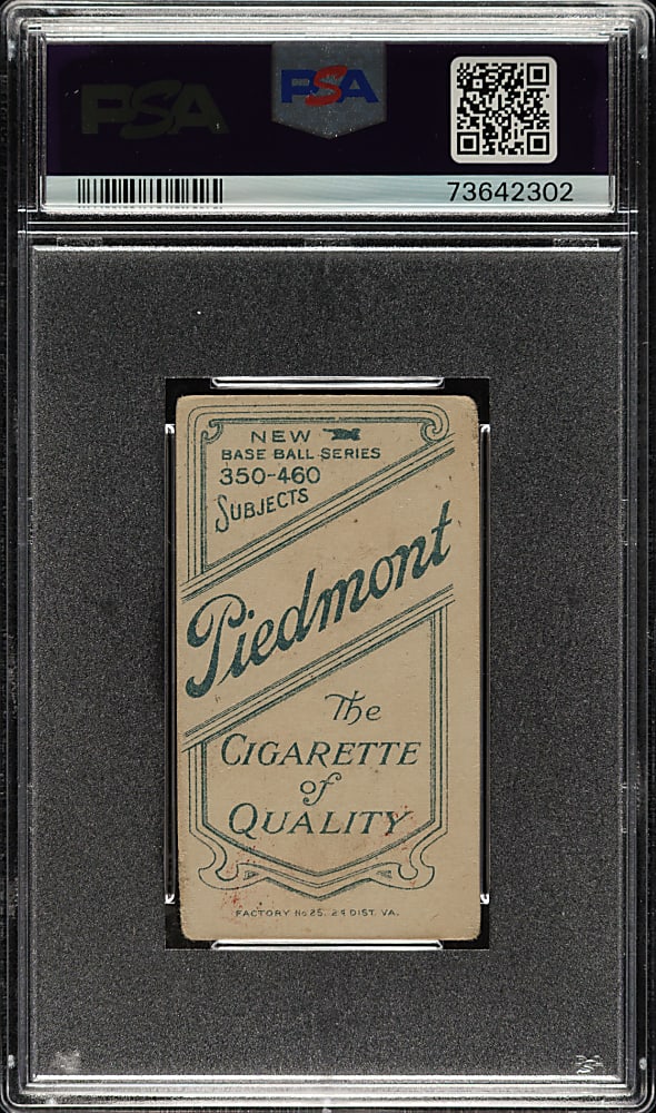 1909-1911 T206 White Border Buck Herzog Boston PSA VG 3