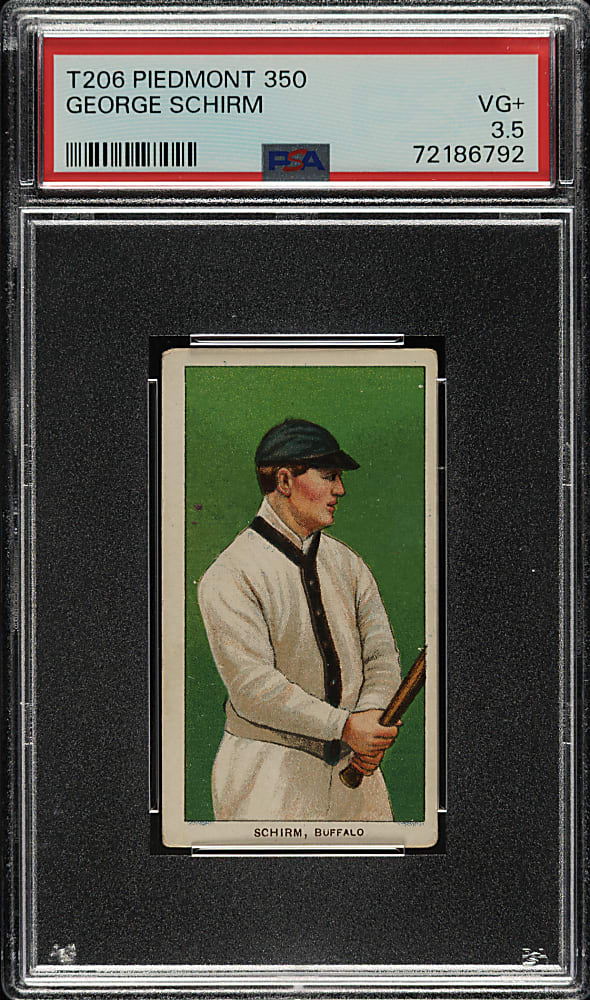 1909-1911 T206 White Border George Schirm PSA VG+ 3.5