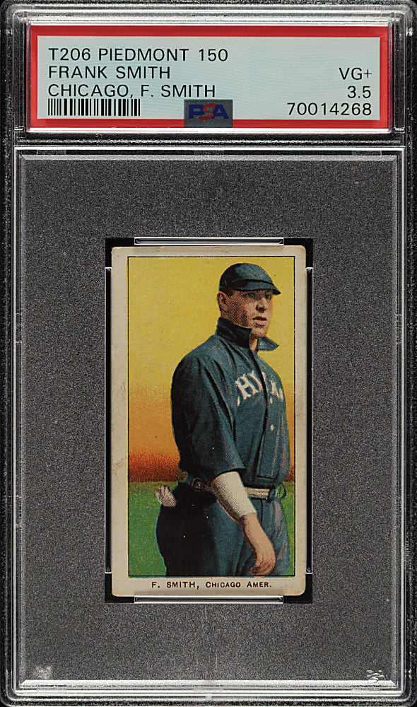 1909-1911 T206 White Border Frank Smith Chicago, F. Smith on Front PSA VG+ 3.5