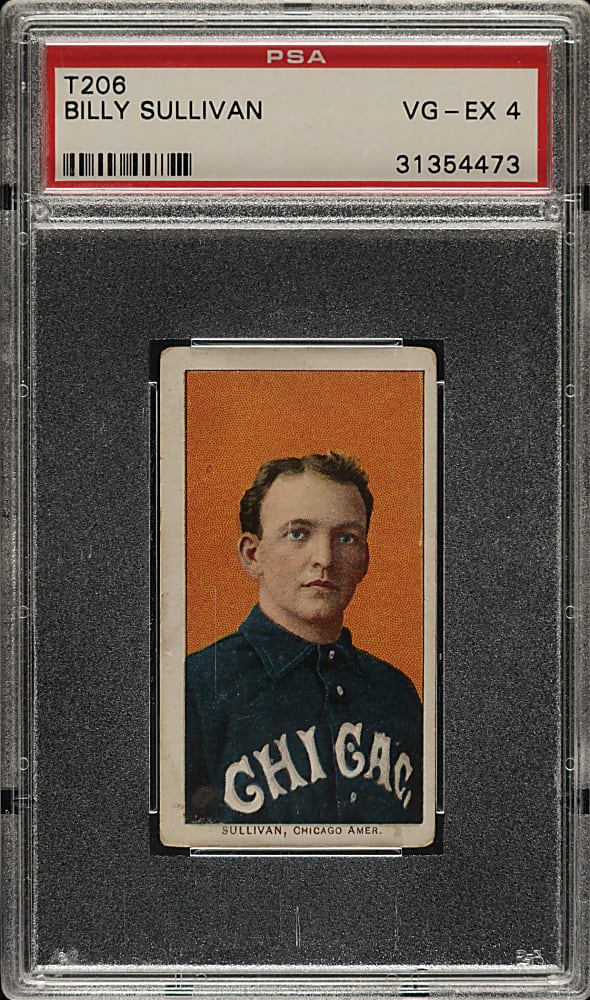 1909-1911 T206 White Border Billy Sullivan PSA VG-EX 4