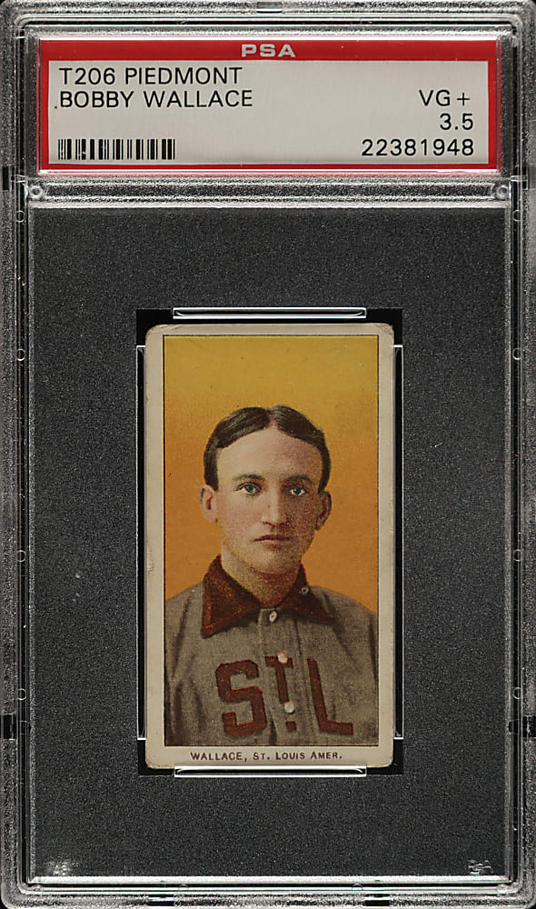 1909-1911 T206 White Border Bobby Wallace PSA VG+ 3.5