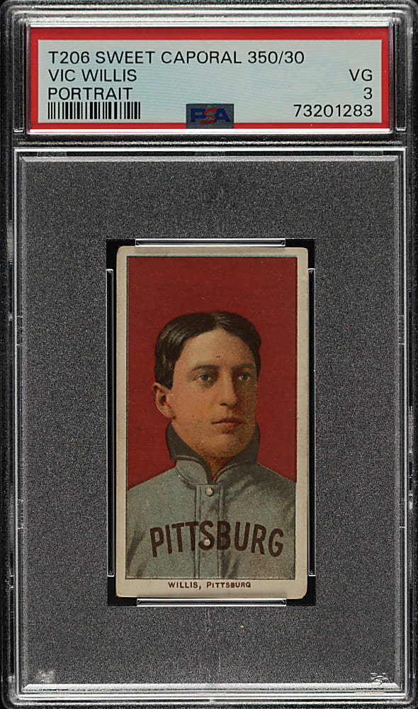 1909-1911 T206 White Border Vic Willis Portrait PSA VG 3
