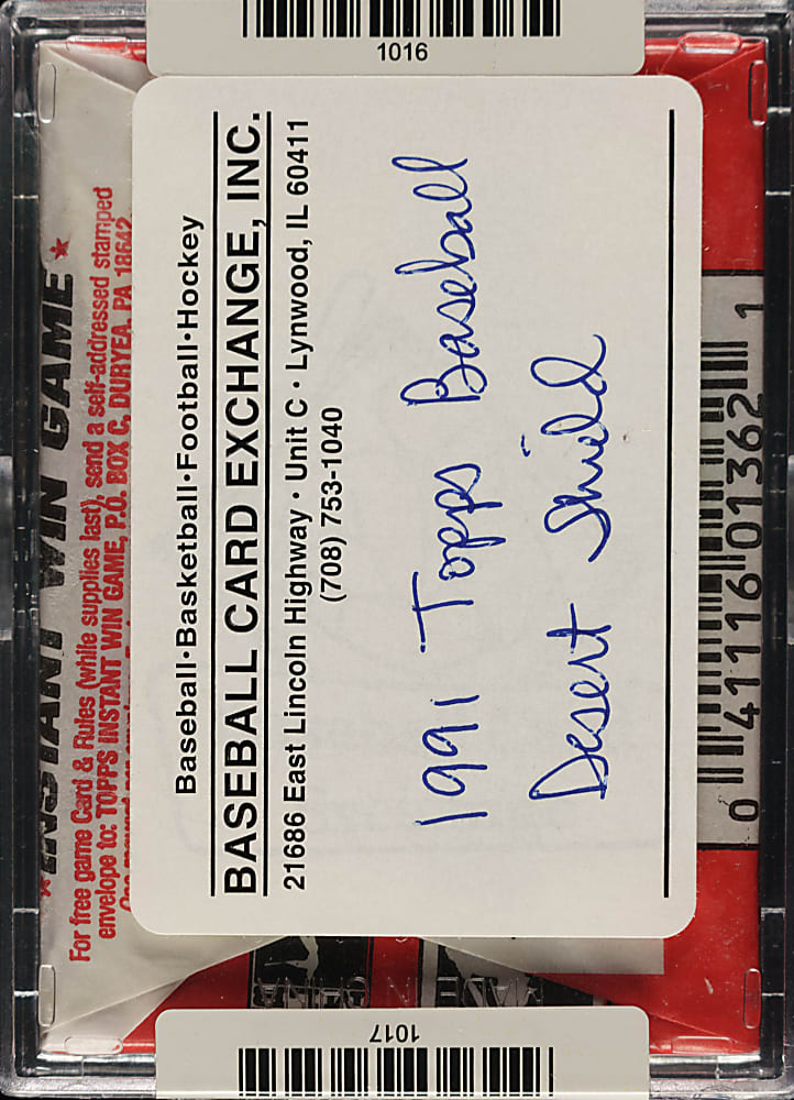 1991 Topps Desert Shield Unopened Wax Pack - BBCE