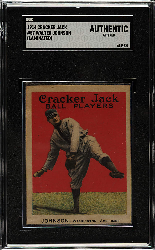 1914 E145 Cracker Jack #57 Walter Johnson SGC Authentic