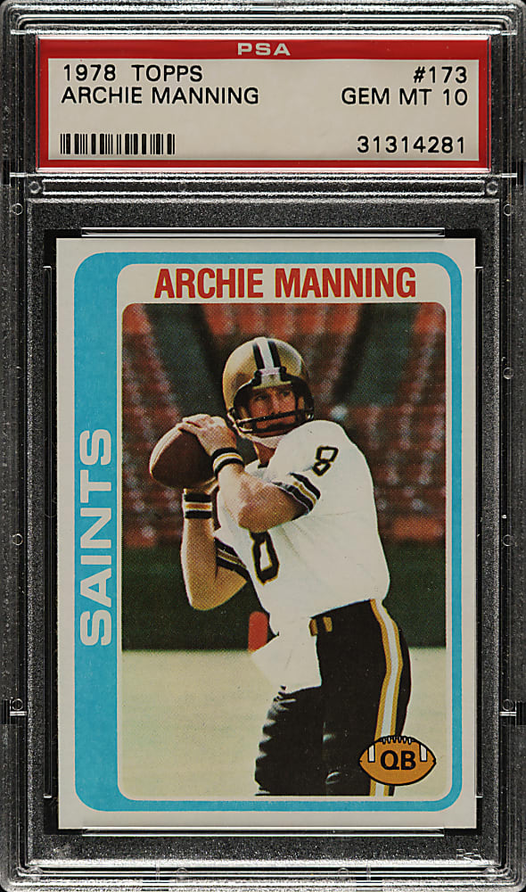 1978 Topps Football #173 Archie Manning PSA GEM MINT 10