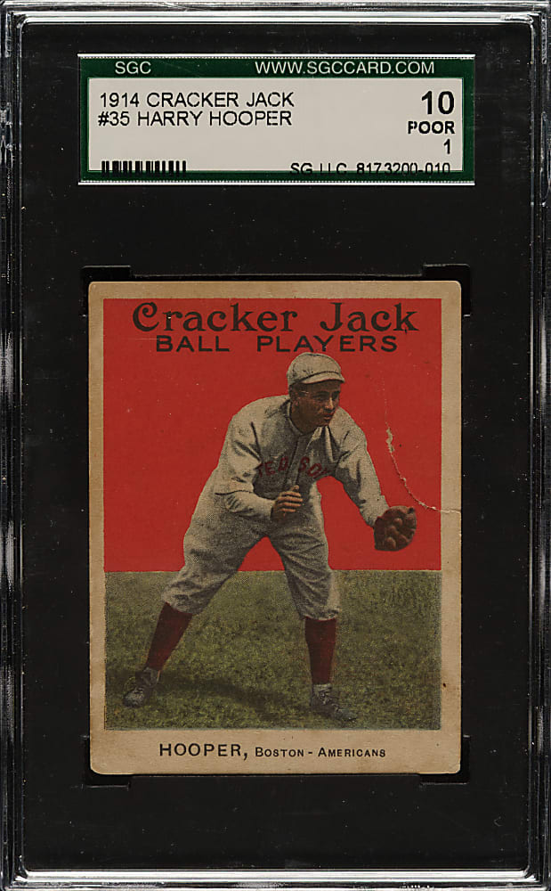 1914 E145 Cracker Jack #35 Harry Hooper SGC POOR 10