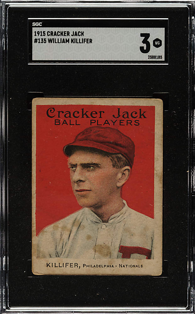 1915 E145 Cracker Jack #135 William Killifer SGC VG 3