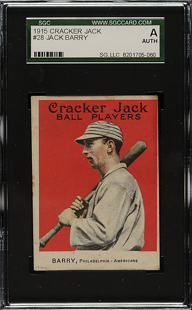 1915 E145 Cracker Jack #28 Jack Barry SGC Authentic