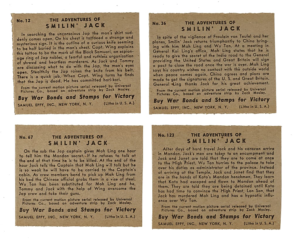 1943 R4 Samuel Eppy, Inc. "The Adventures of Smilin' Jack" Complete Set (128)
