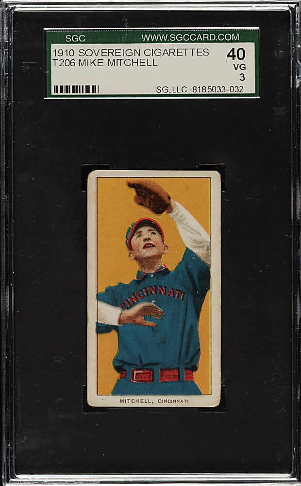 1909-1911 T206 White Border Mike Mitchell SGC VG 40 - Sovereign 350 Back