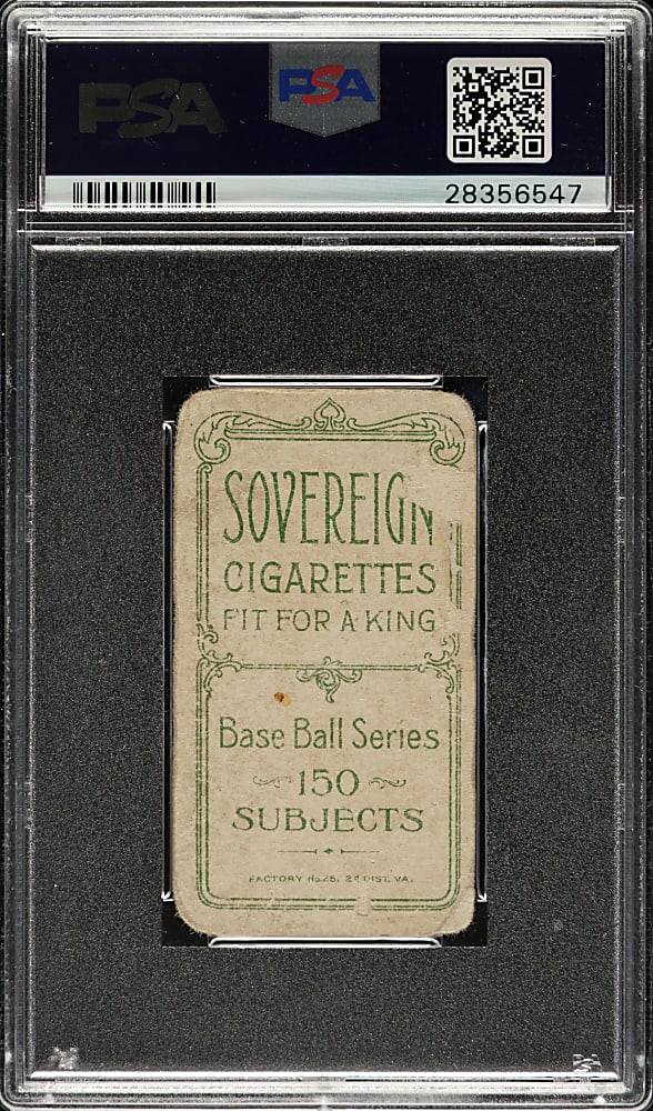 1909-1911 T206 White Border Fielder Jones Hands at Hips PSA FAIR 1.5 - Sovereign 150 Back