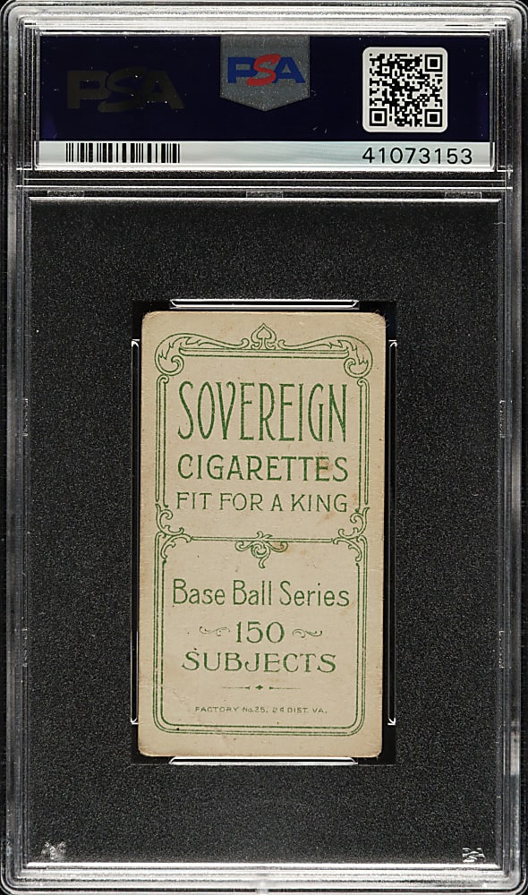 1909-1911 T206 White Border Red Ames Hands at Chest PSA GOOD 2 - Sovereign 150 Back