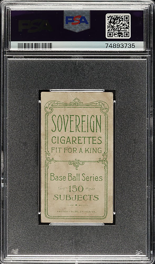 1909-1911 T206 White Border Frank Isbell PSA VG 3 - Sovereign 150 Back