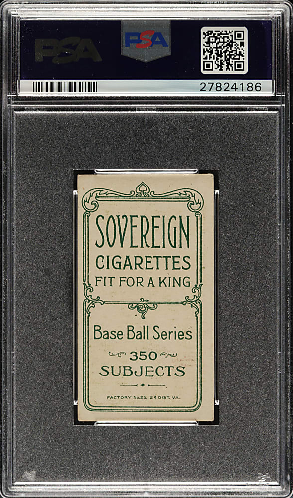 1909-1911 T206 White Border Fred Beck PSA VG-EX+ 4.5 - Sovereign 350 Back