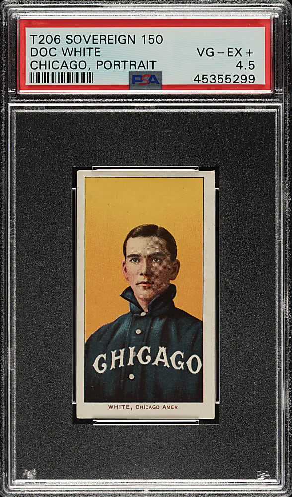 1909-1911 T206 White Border Doc White Portrait PSA VG-EX+ 4.5 - Sovereign 150 Back
