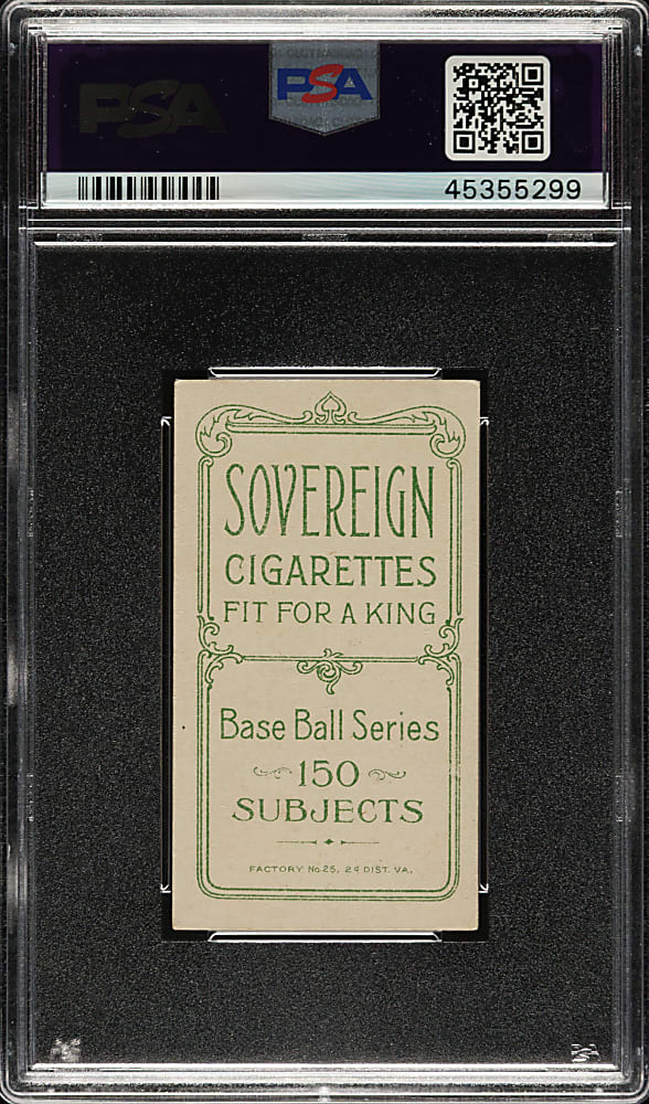 1909-1911 T206 White Border Doc White Portrait PSA VG-EX+ 4.5 - Sovereign 150 Back