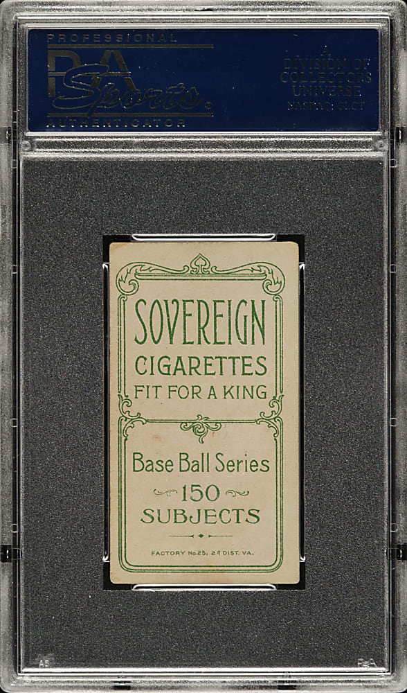 1909-1911 T206 White Border Al Burch Batting PSA VG-EX+ 4.5 - Sovereign 150 Back
