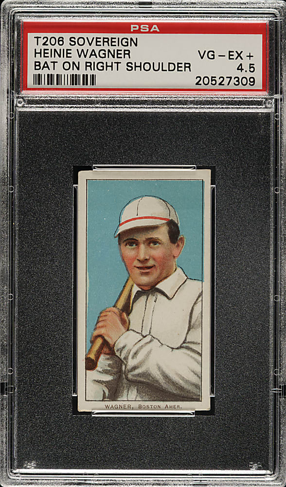 1909-1911 T206 White Border Heinie Wagner Bat on Right Shoulder PSA VG-EX+ 4.5 - Sovereign 350 Back