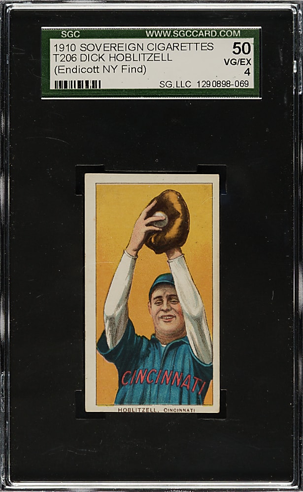 1909-1911 T206 White Border Dick Hoblitzell SGC VG/EX 50 - Sovereign 350 Back