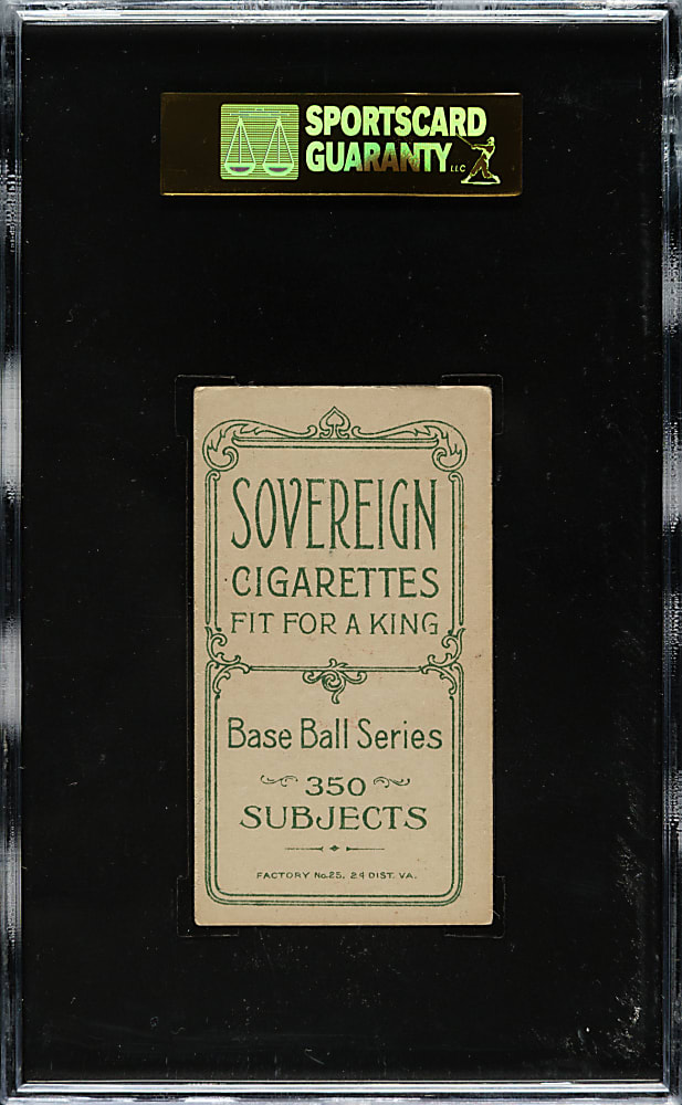 1909-1911 T206 White Border Doc Casey SGC VG/EX 50 - Sovereign 350 Back
