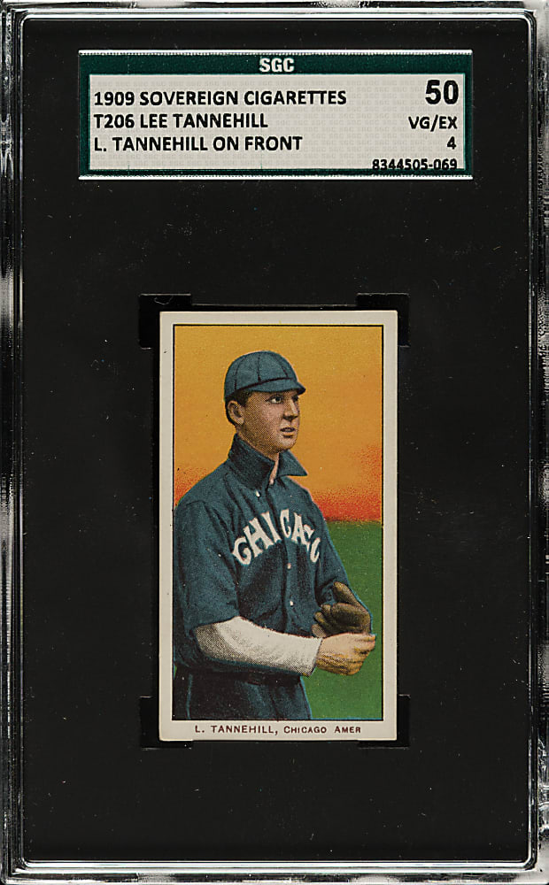 1909-1911 T206 White Border Lee Tannehill (L. Tannehill on Front) SGC VG/EX 50 - Sovereign 150 Back