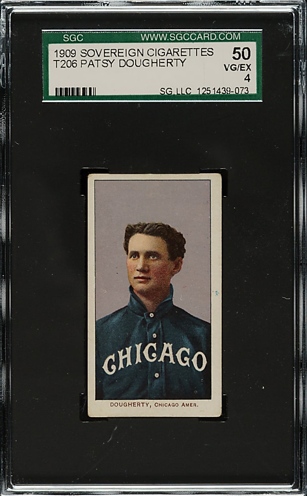 1909-1911 T206 White Border Patsy Dougherty Portrait SGC VG/EX 50 - Sovereign 150 Back