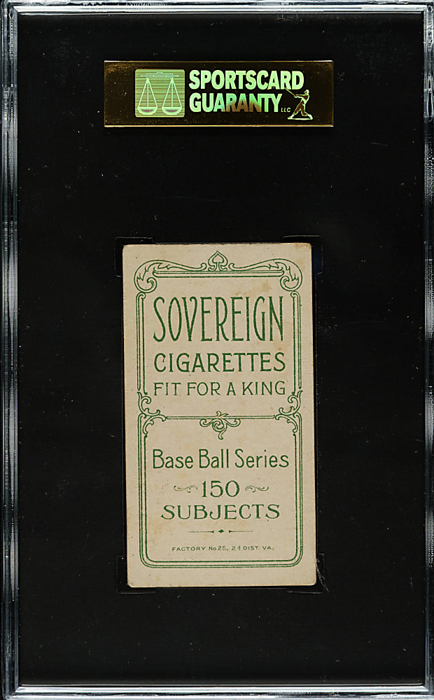 1909-1911 T206 White Border Patsy Dougherty Portrait SGC VG/EX 50 - Sovereign 150 Back