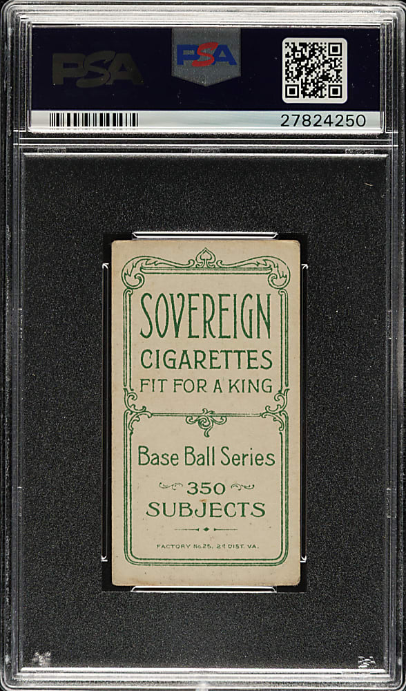 1909-1911 T206 White Border Howie Camnitz Arms Folded PSA VG-EX 4 - Sovereign 350 Back