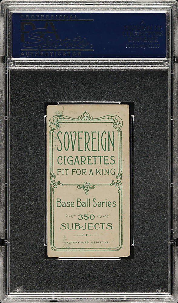1909-1911 T206 White Border Chief Myers Fielding PSA VG-EX 4 - Sovereign 350 Back