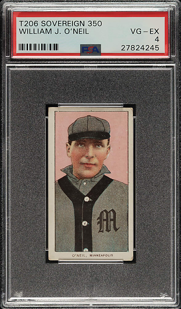 1909-1911 T206 White Border William J. O'Neil PSA VG-EX 4 - Sovereign 350 Back