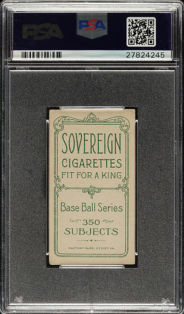 1909-1911 T206 White Border William J. O'Neil PSA VG-EX 4 - Sovereign 350 Back