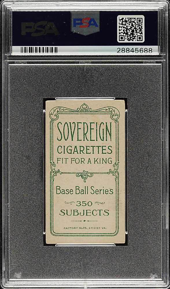 1909-1911 T206 White Border Boss Schmidt Portrait PSA VG-EX 4 - Sovereign 350 Back