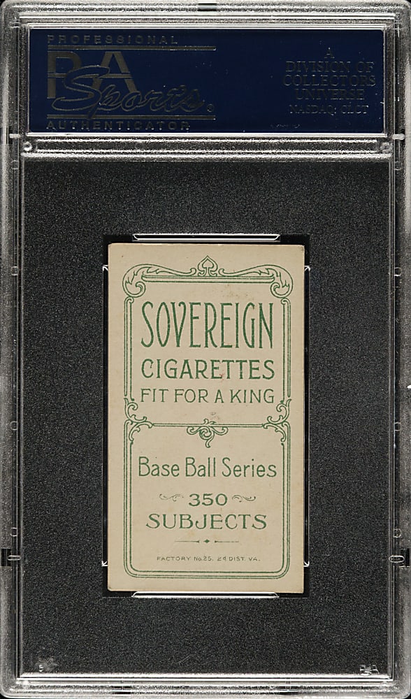 1909-1911 T206 White Border Newt Randall PSA VG-EX 4 - Sovereign 350 Back