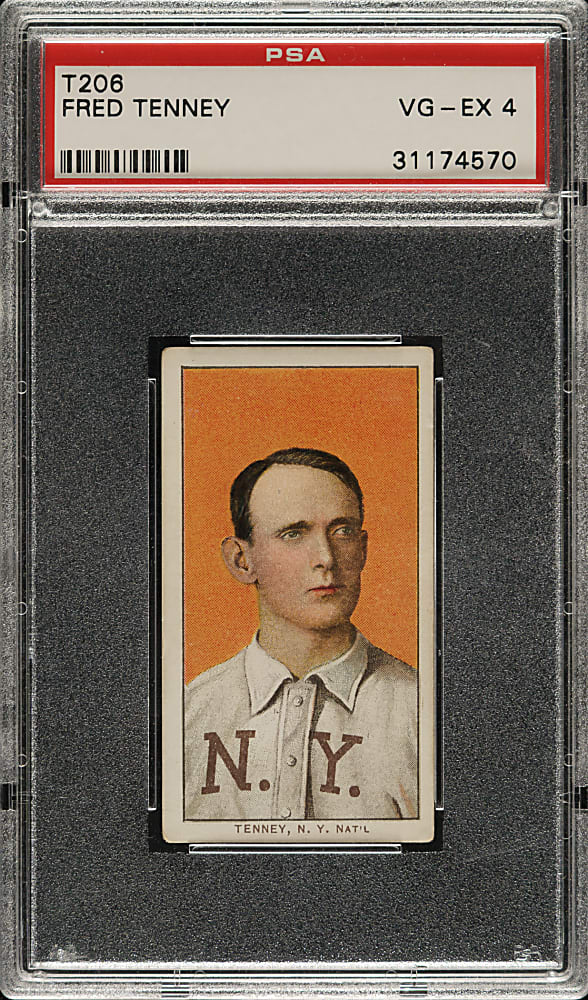 1909-1911 T206 White Border Fred Tenney PSA VG-EX 4 - Sovereign 350 Back