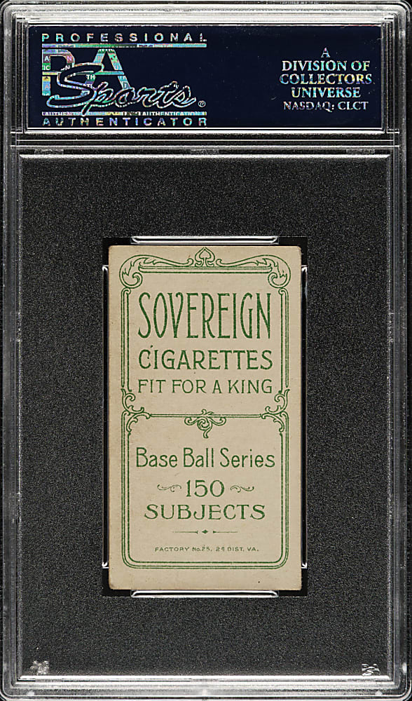 1909-1911 T206 White Border Harry Steinfeldt Portrait PSA VG-EX 4 - Sovereign 150 Back