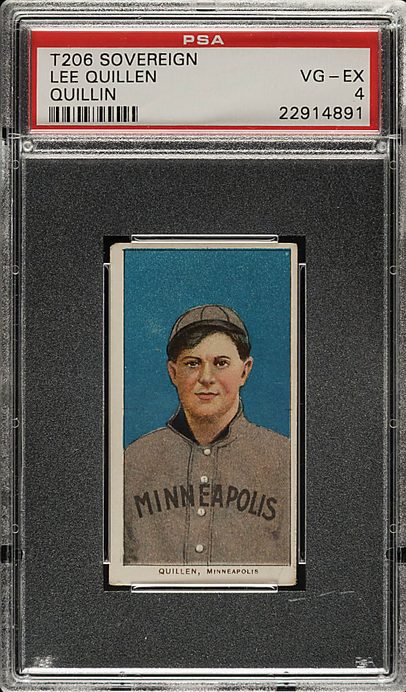 1909-1911 T206 White Border Lee Quillen PSA VG-EX 4 - Sovereign 350 Back