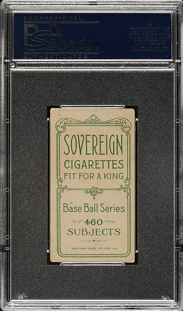 1909-1911 T206 White Border Larry Doyle Portrait PSA VG-EX 4 - Sovereign 460 Back