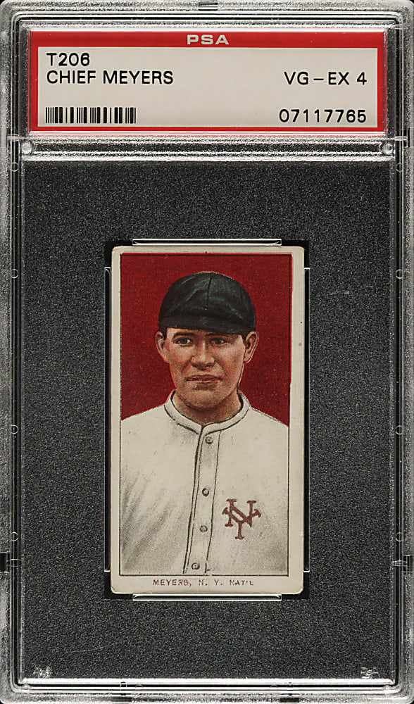 1909-1911 T206 White Border Chief Meyers PSA VG-EX 4 - Sovereign 460 Back