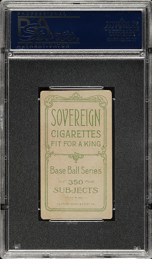 1909-1911 T206 White Border Mike Donlin with Bat PSA VG-EX 4 - Sovereign 350 Back