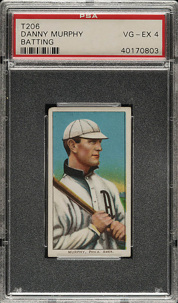 1909-1911 T206 White Border Danny Murphy Batting PSA VG-EX 4 - Sovereign 350 Back