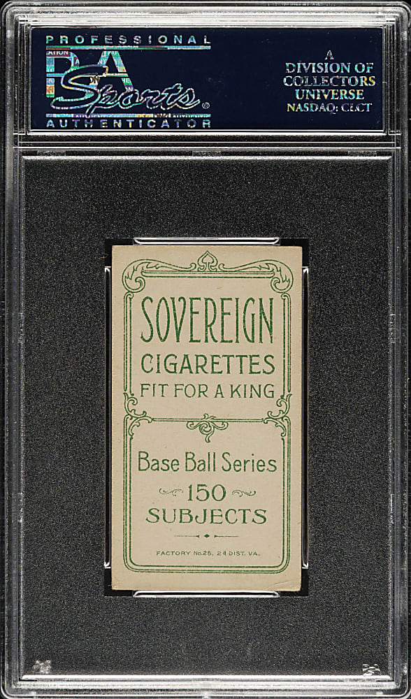 1909-1911 T206 White Border Bill Bradley Portrait PSA VG-EX 4 - Sovereign 150 Back