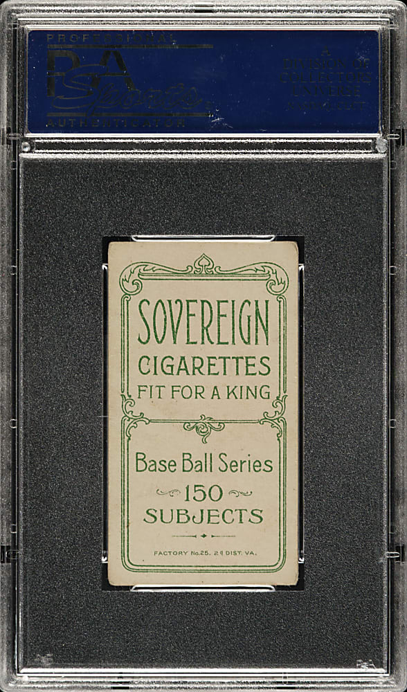 1909-1911 T206 White Border Bob Ewing PSA VG-EX 4 - Sovereign 150 Back